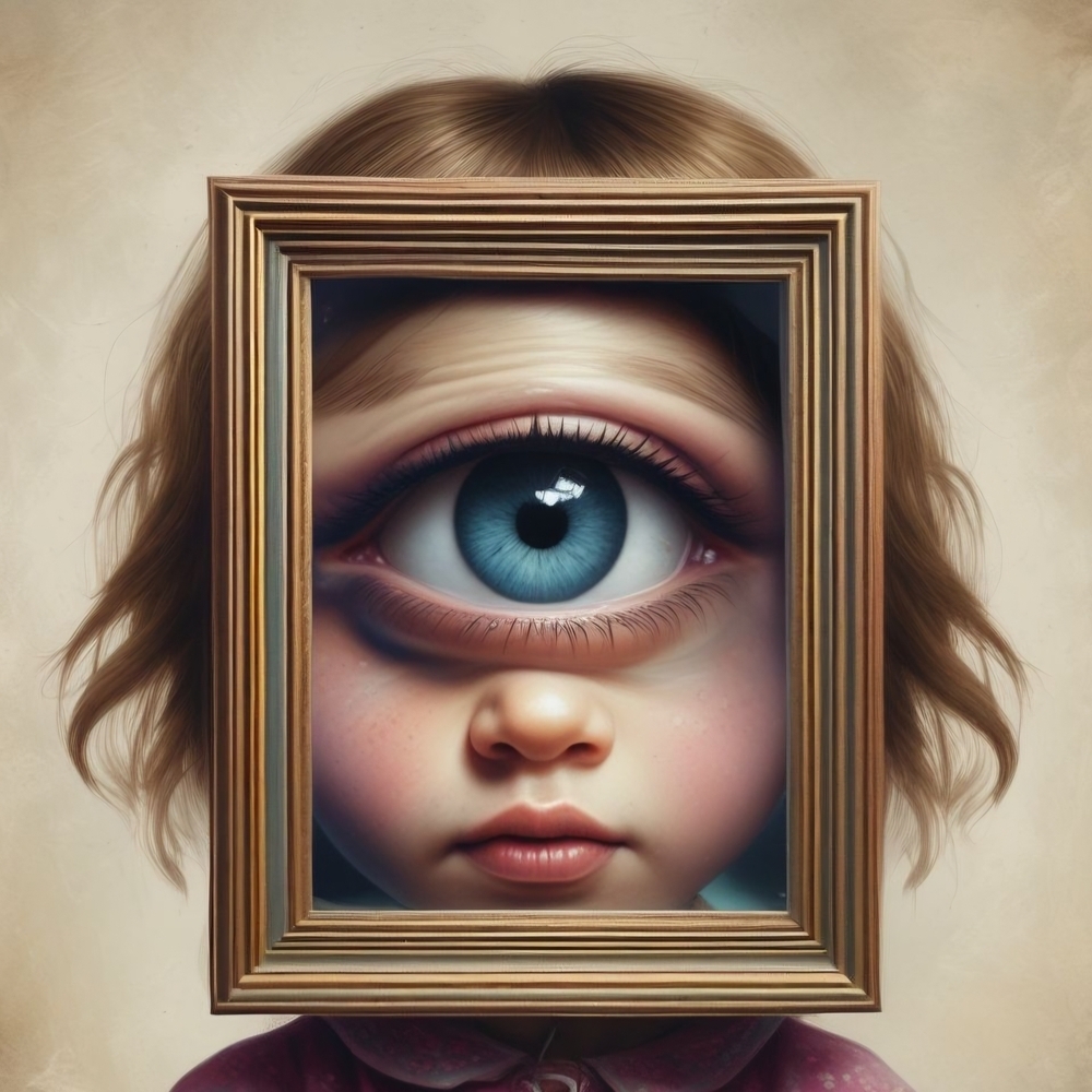 Whimsical One-Eyed Child Art Print